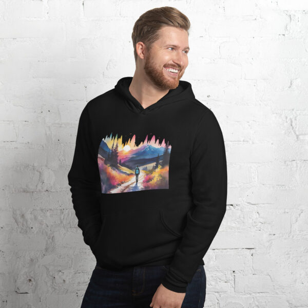 Neon Forest Hike - Unisex hoodie - Image 3