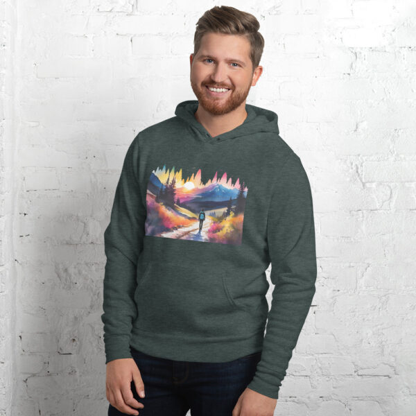 Neon Forest Hike - Unisex hoodie - Image 9