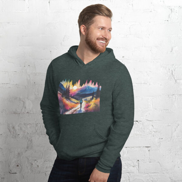 Neon Forest Hike - Unisex hoodie - Image 11