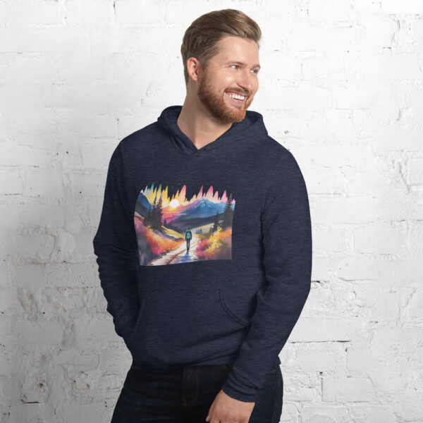 Neon Forest Hike - Unisex hoodie - Image 7